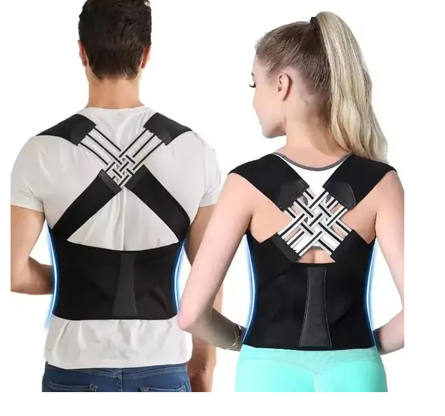 Corrector de Postura Unisex Ajustable – Alivio de Dolor de Espalda y Cuello, Soporte Lumbar y Cervical, Mejora el Sueño + 🎁 REGALO